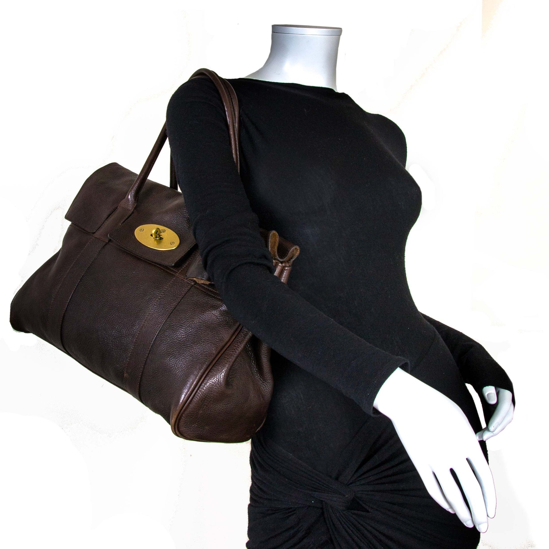 Mulberry Brown Leather Bayswater now for sale at labellov vintage fashion webshop belgium