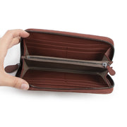 koop veilig online tegen de beste prijs Bottega Veneta Bordeaux Zip-Around Wallet
