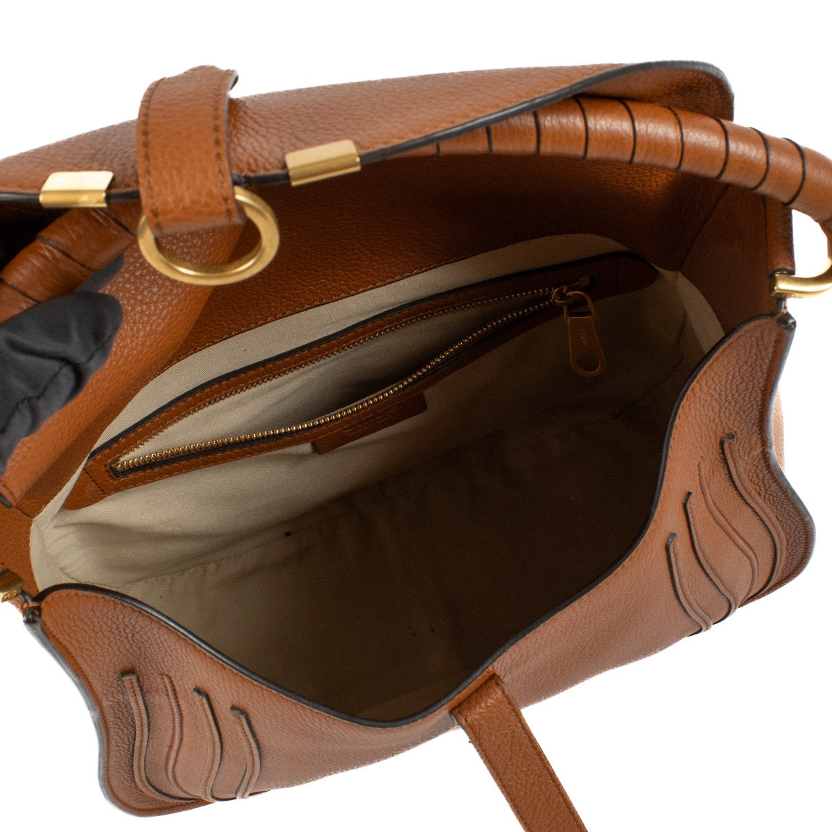 Shop 100% authentic Chloé Brown Leather Marcie Hobo Bag at Labellov.com.