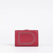 Authentic pre-loved Delvaux Framboise Taurillon Soft Daily D Wallet on Labellov.com