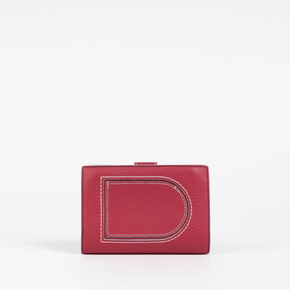Authentic pre-loved Delvaux Framboise Taurillon Soft Daily D Wallet on Labellov.com