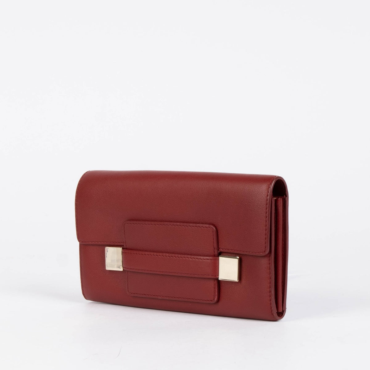 Authentic pre-loved Delvaux Red Leather Madame Long Wallet on Labellov.com
