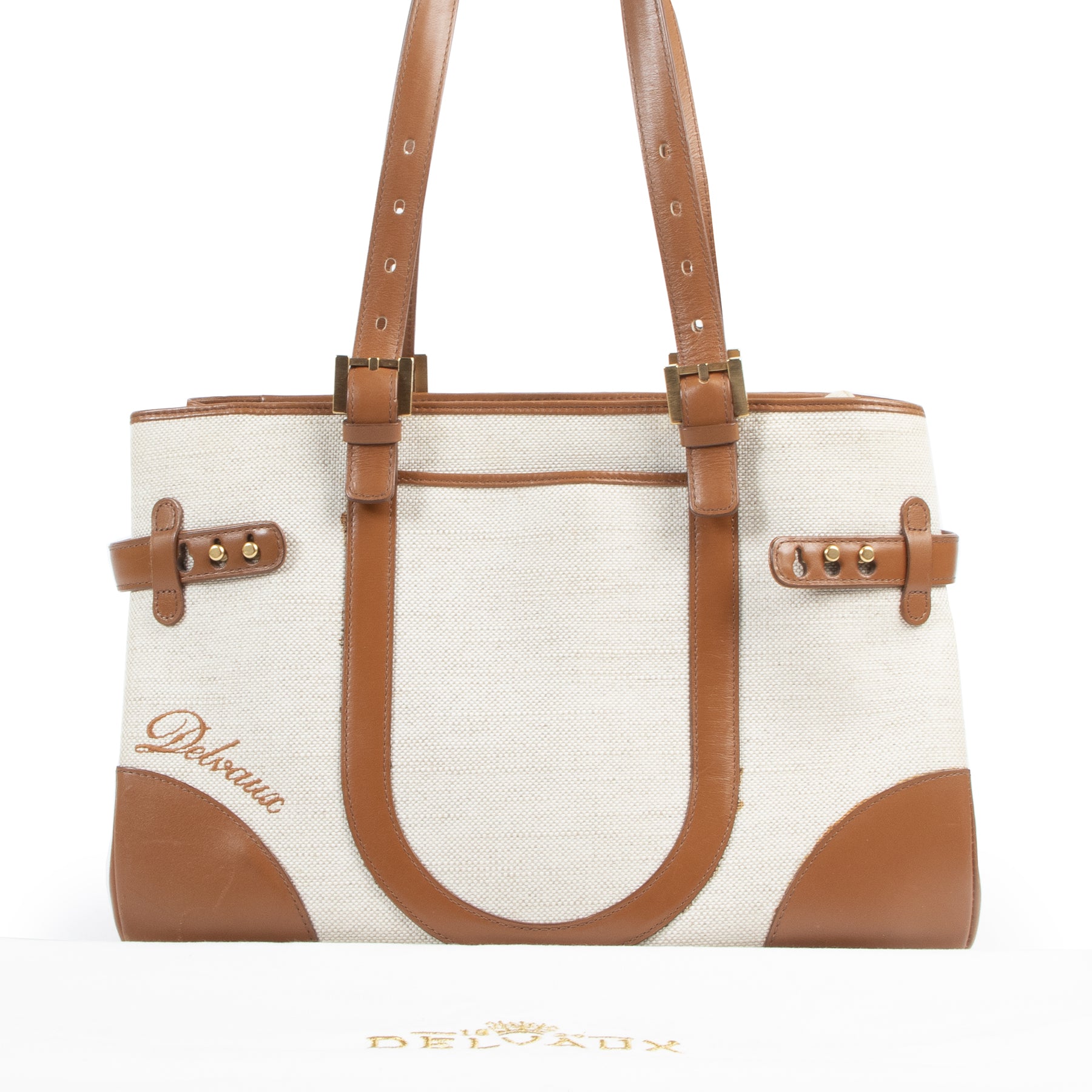 Delvaux Tempete Canvas City MM Shoulder Bag