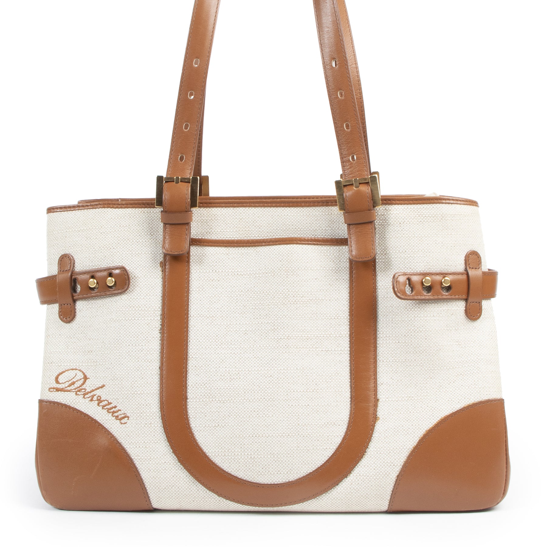 Delvaux Tempete Canvas City MM Shoulder Bag