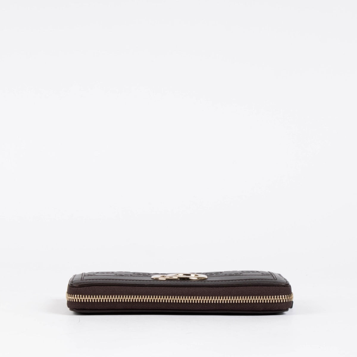 Authentic pre-loved Gucci Brown Leather GG Guccissima Long Wallet on Labellov.com