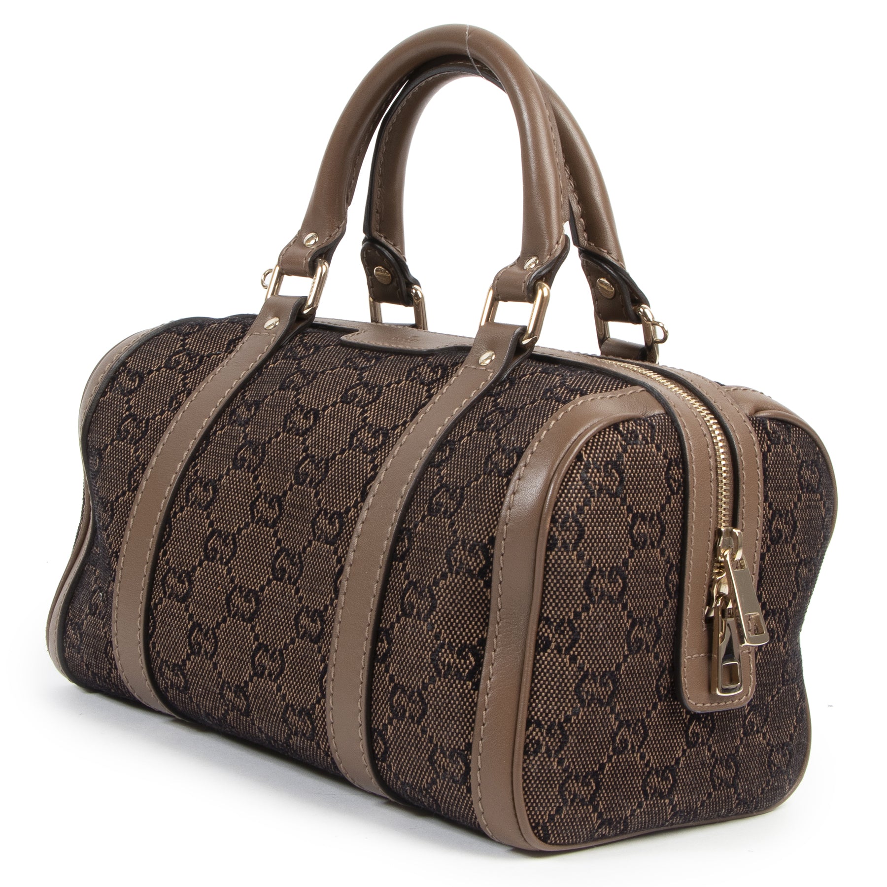 koop veilig online tegen de beste prijs Gucci Brown Small Boston Bag
