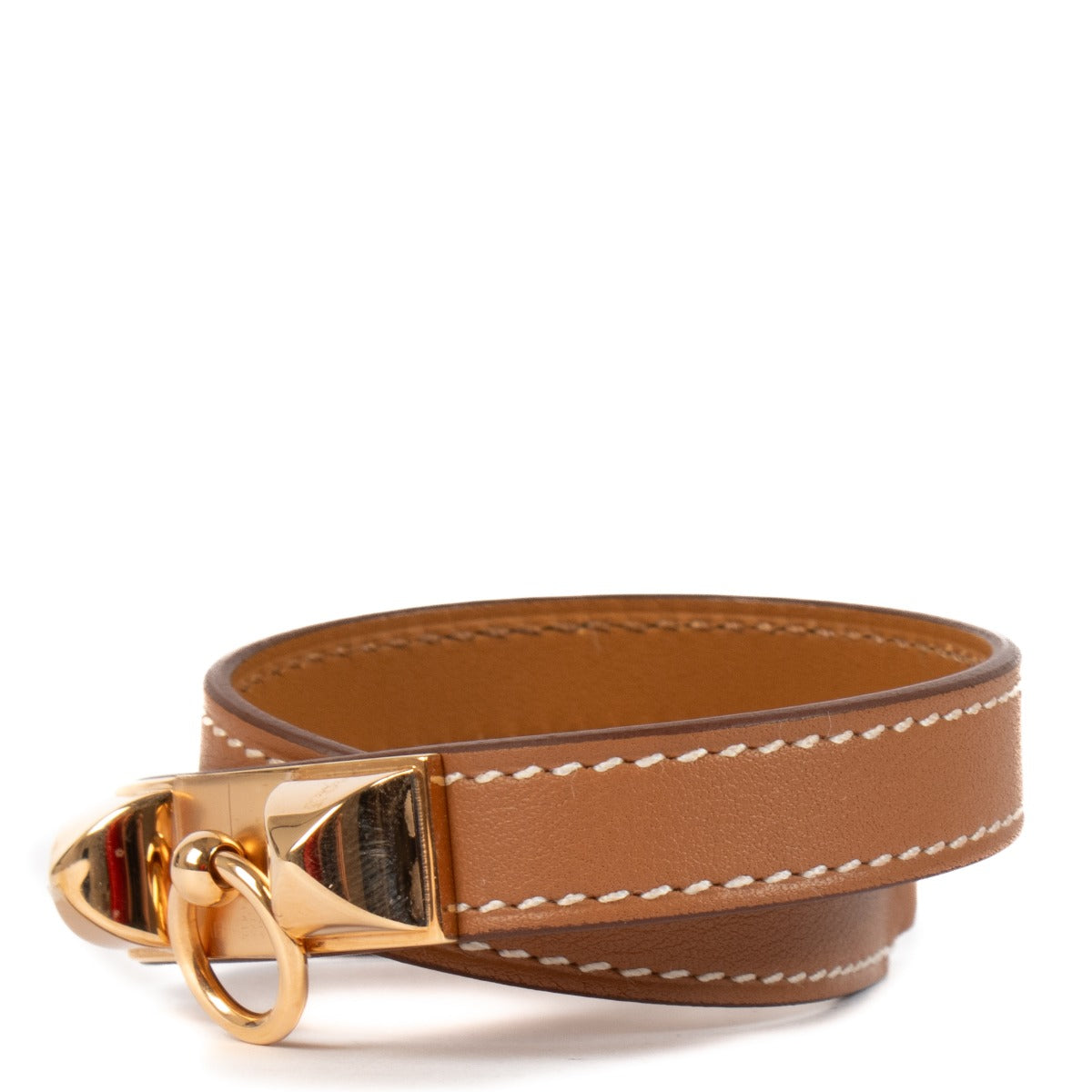 Shop safe online at Labellov in Antwerp, Brussels and Knokke this 100% authentic second hand Hermès Rivale Double Tour Bracelet