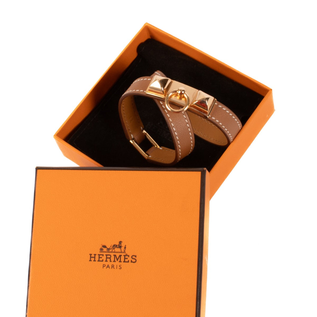 Hermès Gold Swift Rivale Double Tour Bracelet
