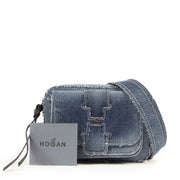 Authentic secondhand Hogan Blue Denim Crossbody Bag designer bags fashion luxury vintage webshop safe secureonline shopping