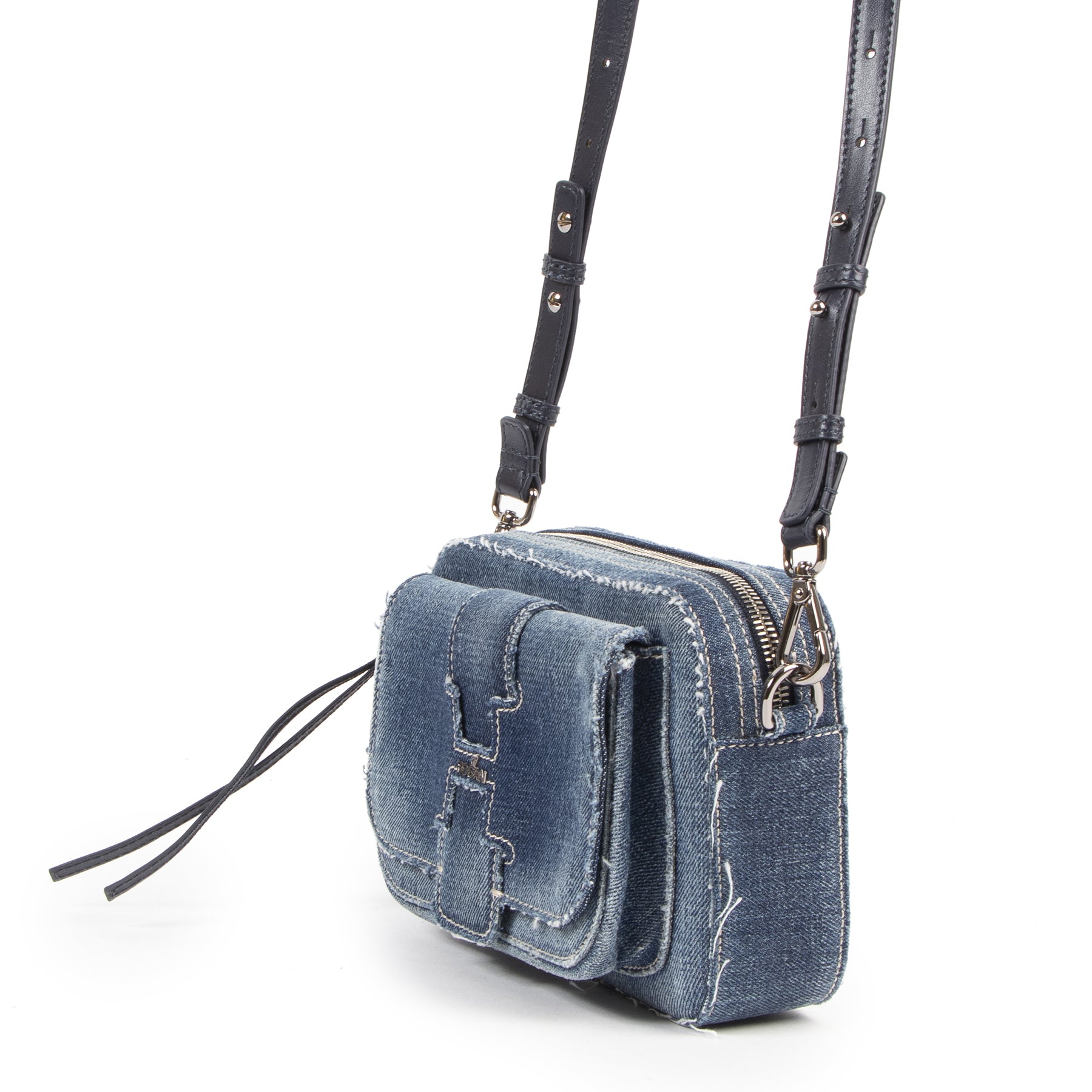Authentieke Tweedehands Hogan Blue Denim Crossbody Bag juiste prijs veilig online shoppen luxe merken webshop winkelen Antwerpen België mode fashion