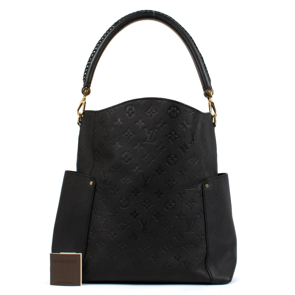shop 100% authentic second hand Louis Vuitton Black Monogram Empreinte Bagatelle Bag on Labellov.com