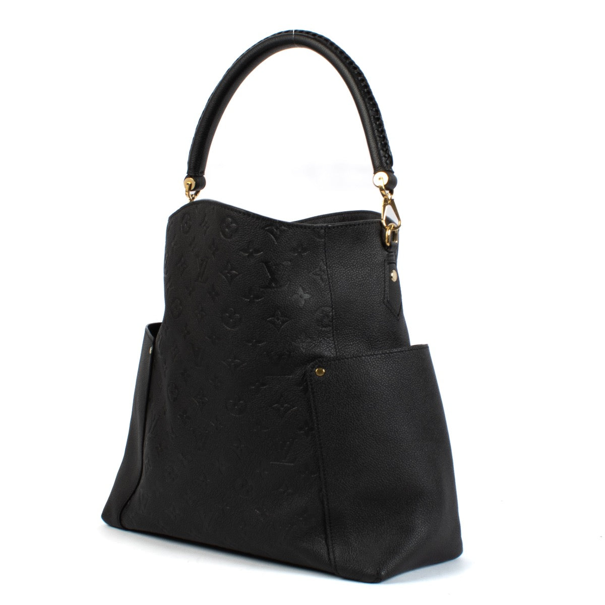 shop 100% authentic second hand Louis Vuitton Black Monogram Empreinte Bagatelle Bag on Labellov.com