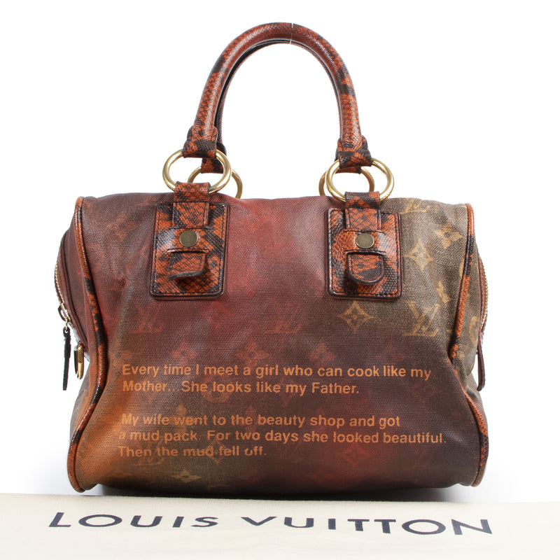 koop veilig online Louis Vuitton Richard Prince Monogram Mancrazy Jokes Bag