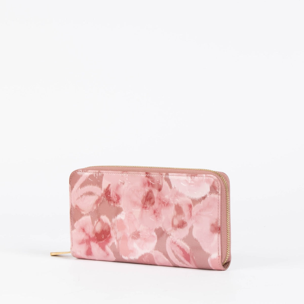 Authentic pre-loved Louis Vuitton Pink Monogram Vernis Ikat Flower Zippy Wallet on Labellov.com