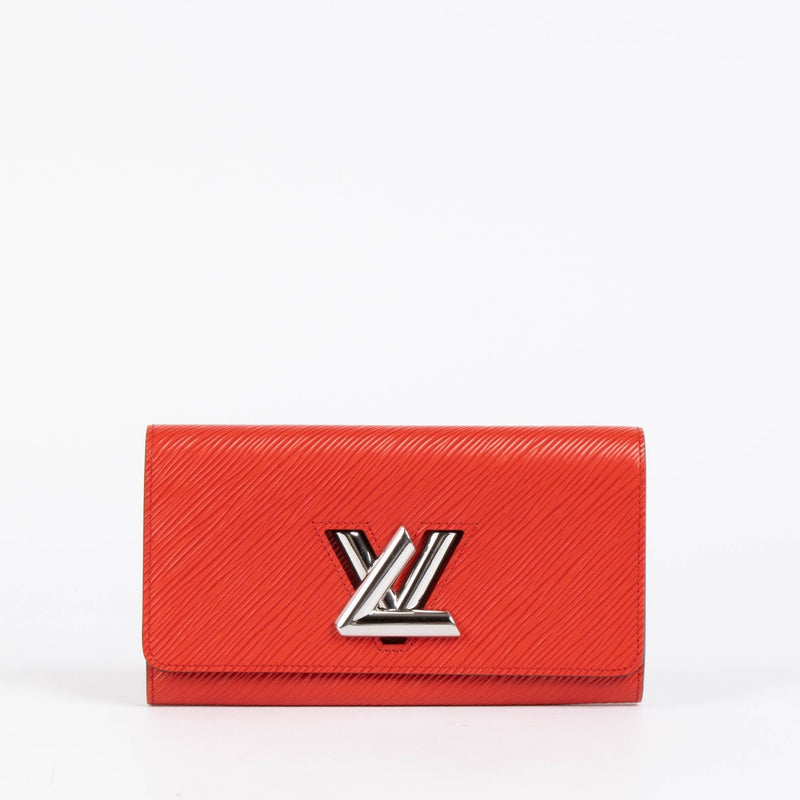 Authentic pre-loved Louis Vuitton Red Epi Leather Twist Wallet on Labellov.com
