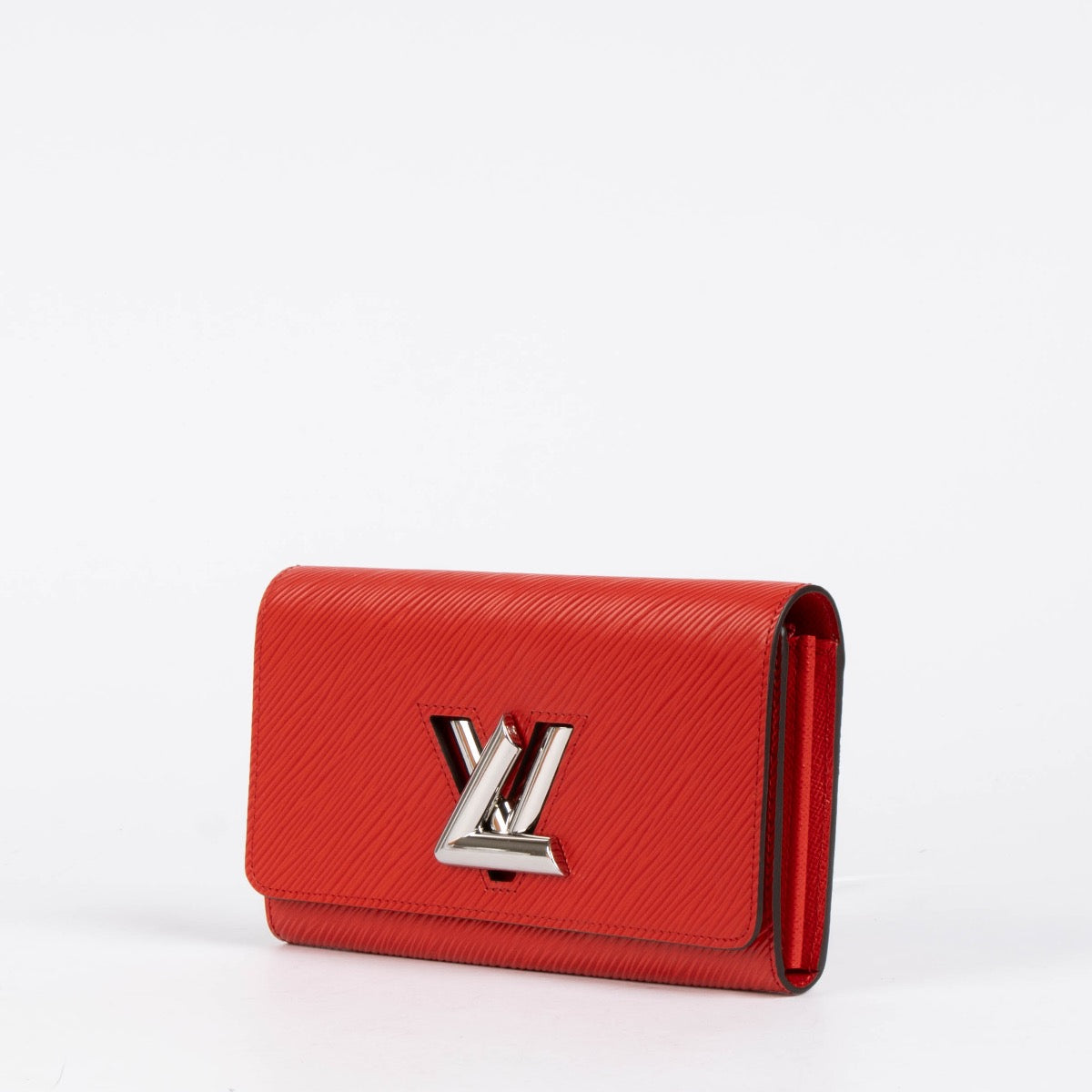 Authentic pre-loved Louis Vuitton Red Epi Leather Twist Wallet on Labellov.com