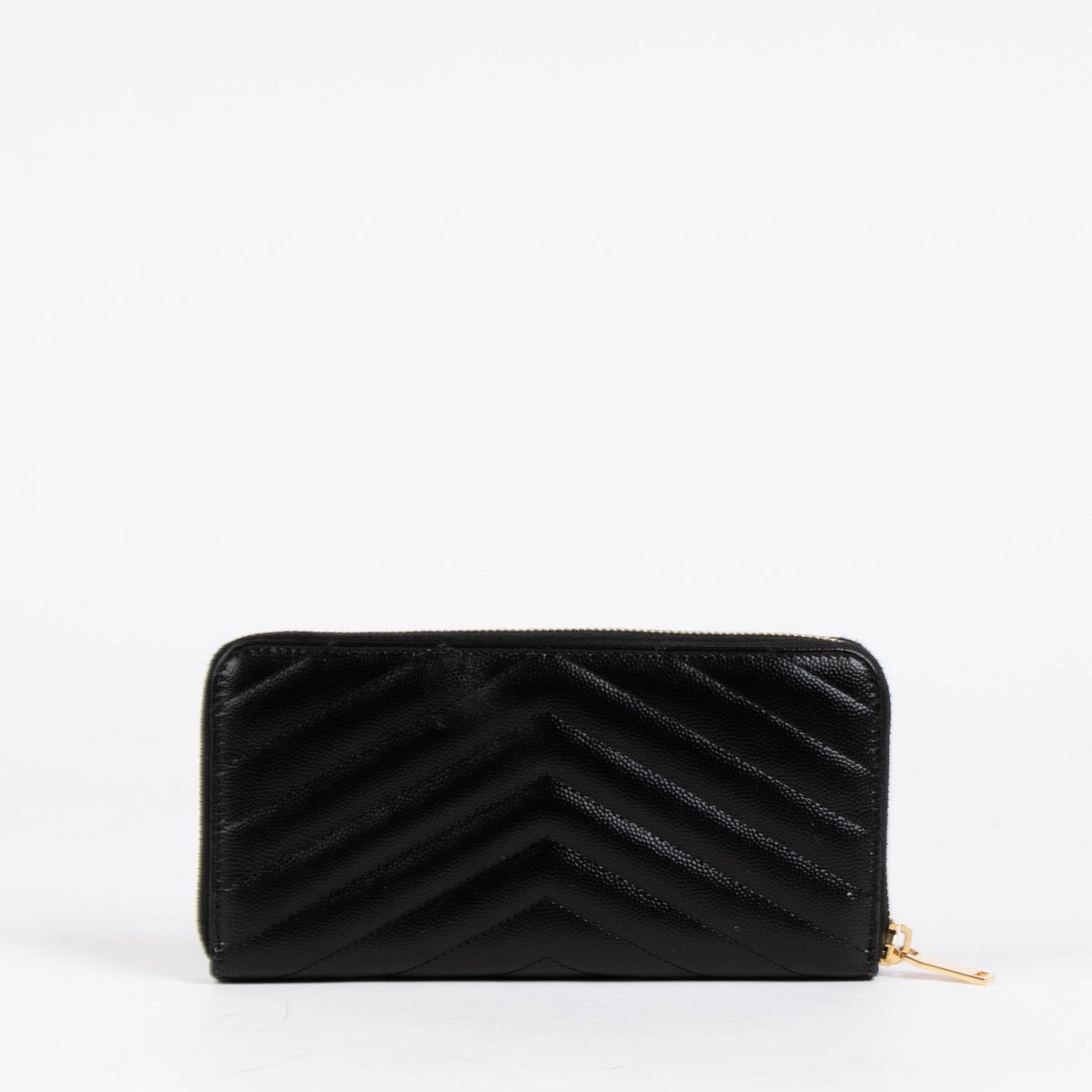 Authentic pre-loved Saint Laurent Black Leather Cassandre Long Wallet on Labellov.com