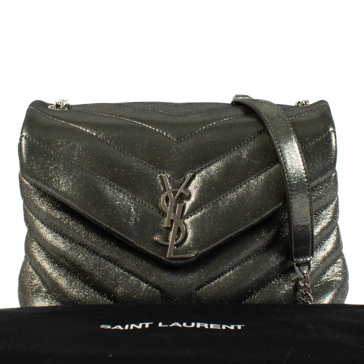 Shop 100% authentic Yves Saint Laurent Glitter Toy LouLou Bag at Labellov.com.