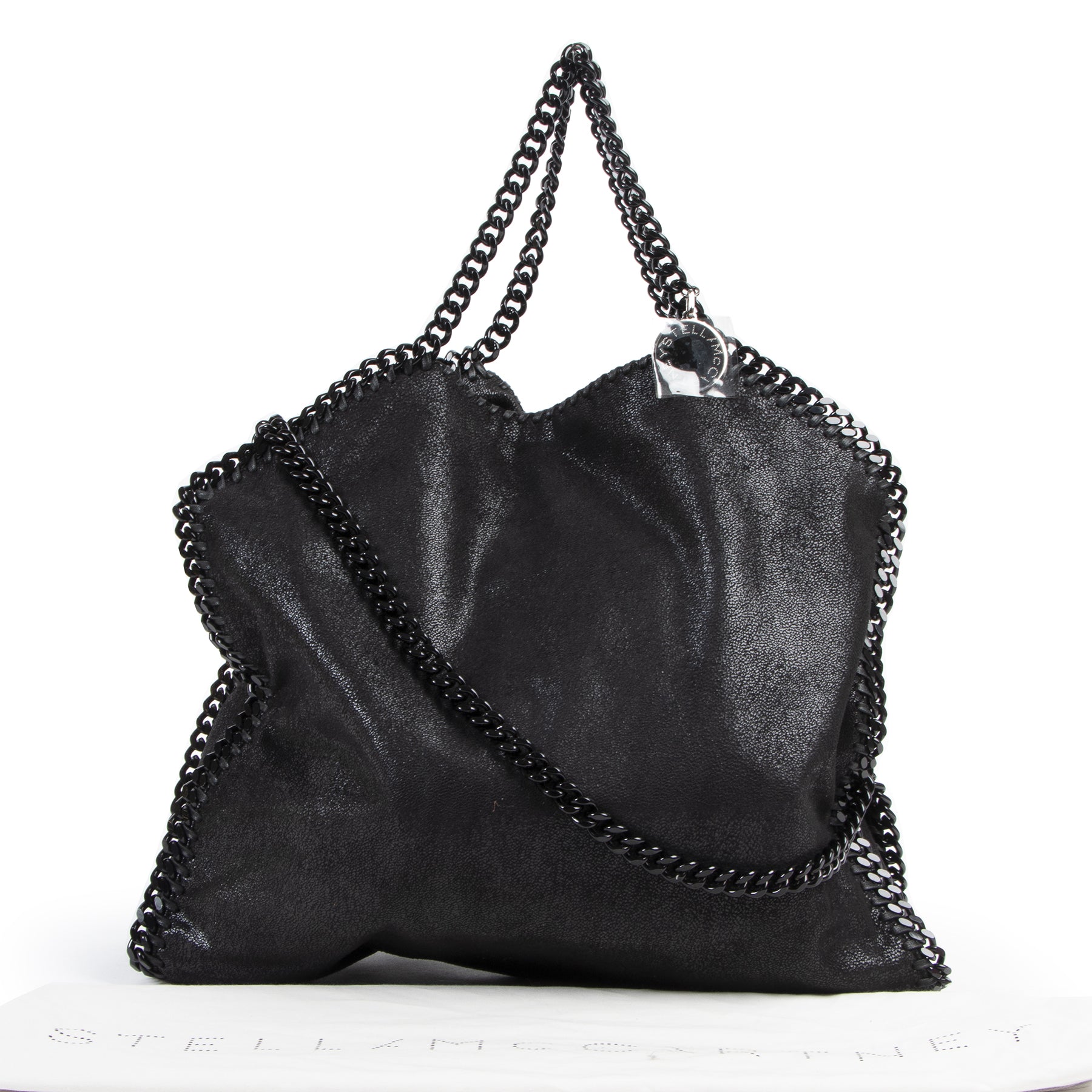 Authentic secondhand Stella McCartney Black Falabella Tote Bag designer bags fashion luxury vintage webshop safe secure online shopping