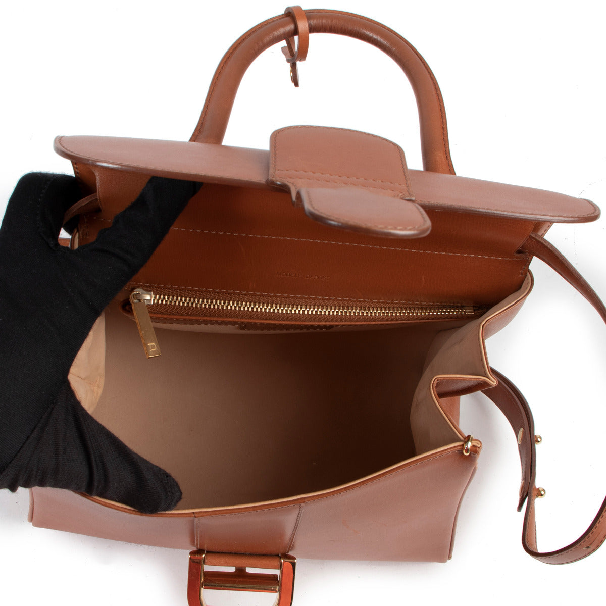 Delvaux Brillant PM Boxcalf Fauve GHW