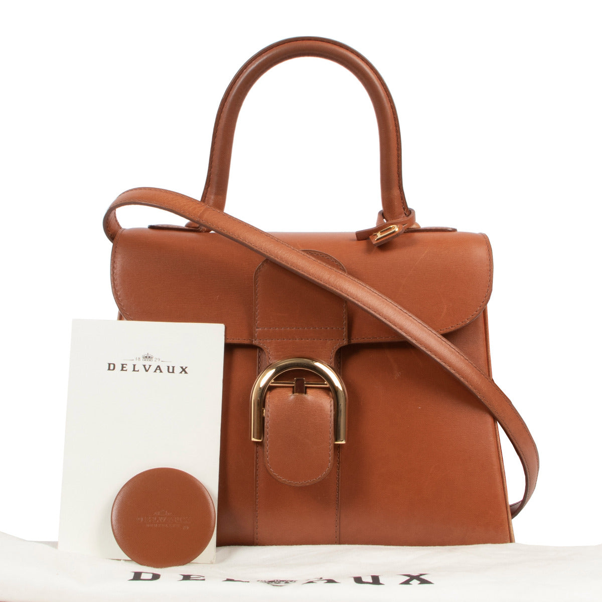 Delvaux Brillant PM Boxcalf Fauve GHW