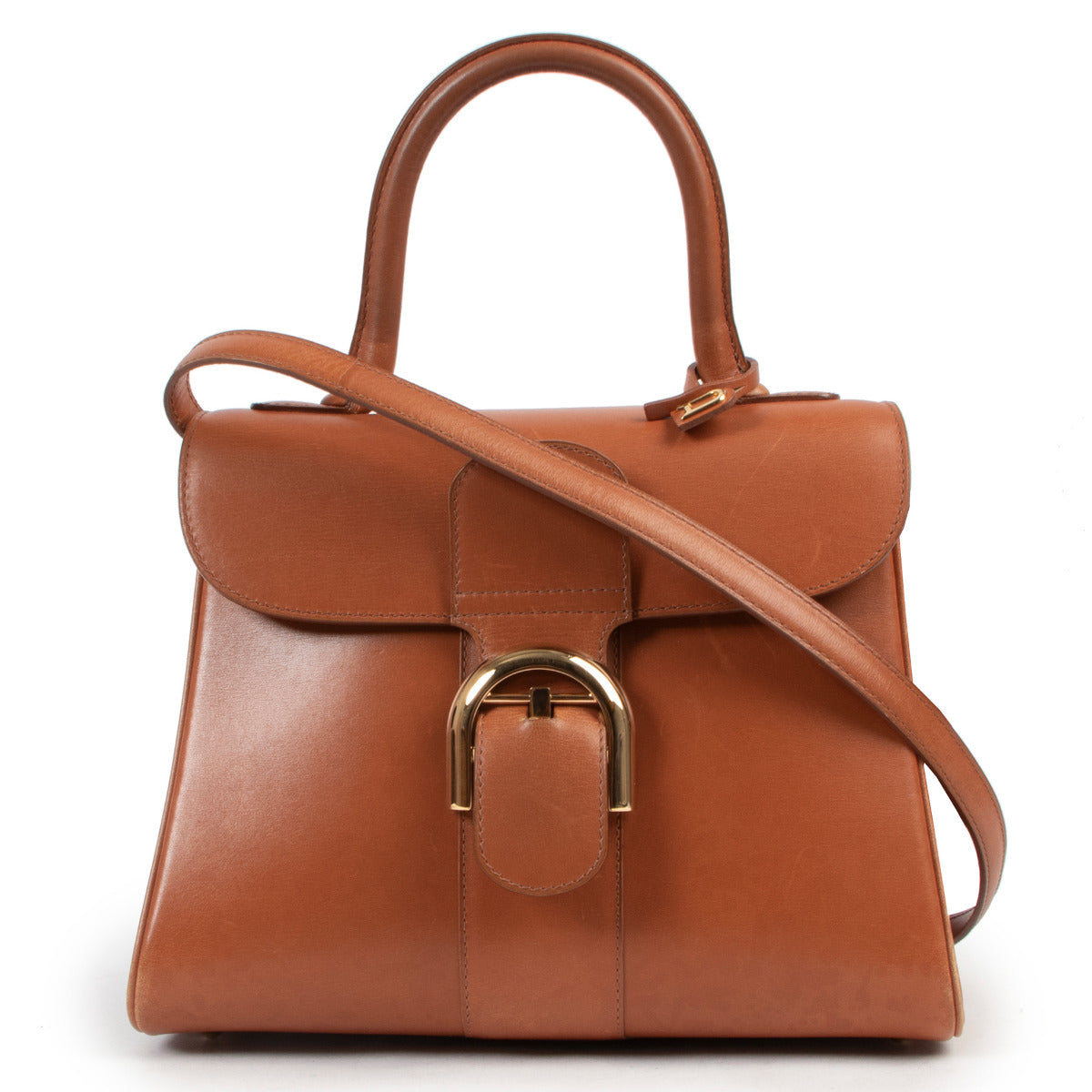 Delvaux Brillant PM Boxcalf Fauve GHW