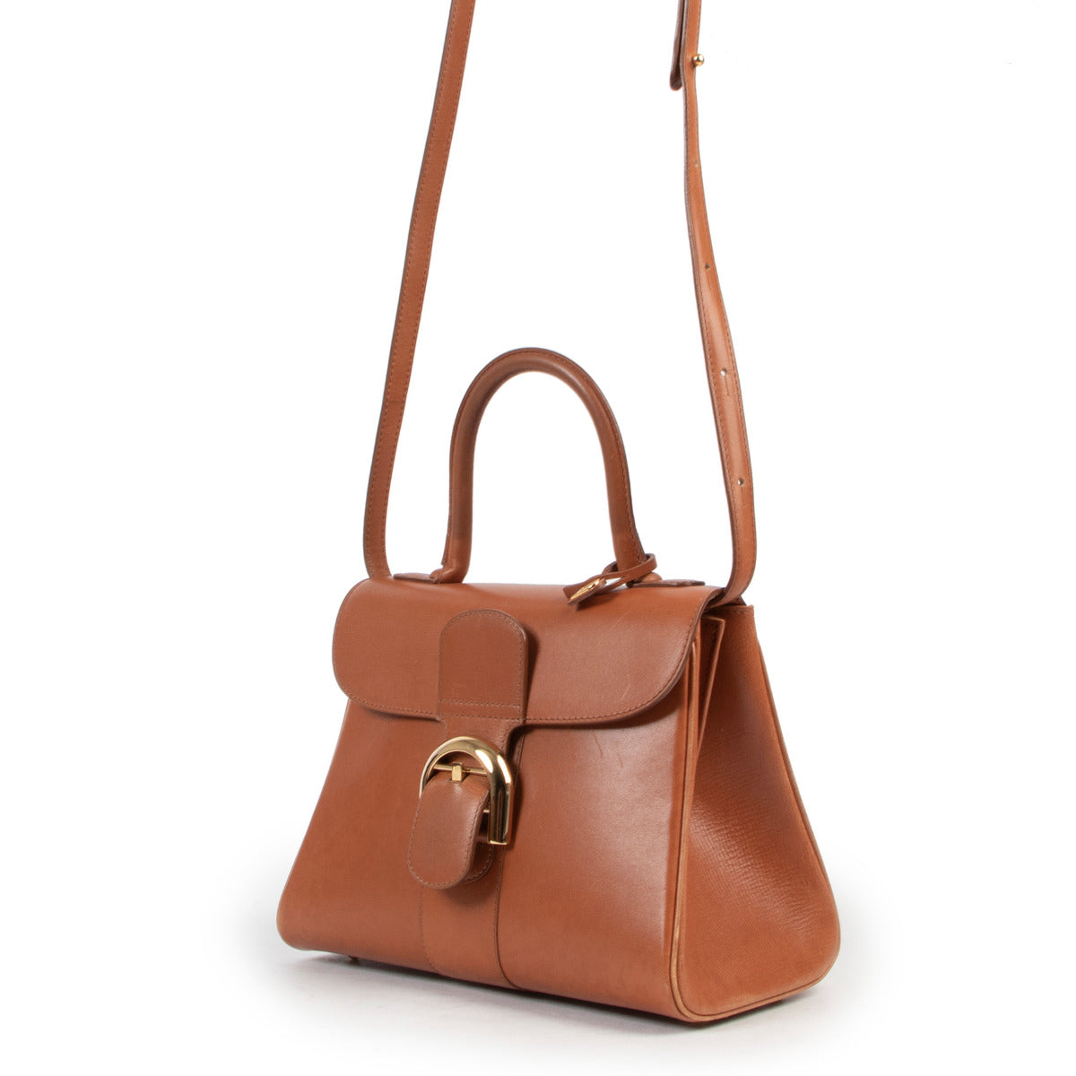 Delvaux Brillant PM Boxcalf Fauve GHW