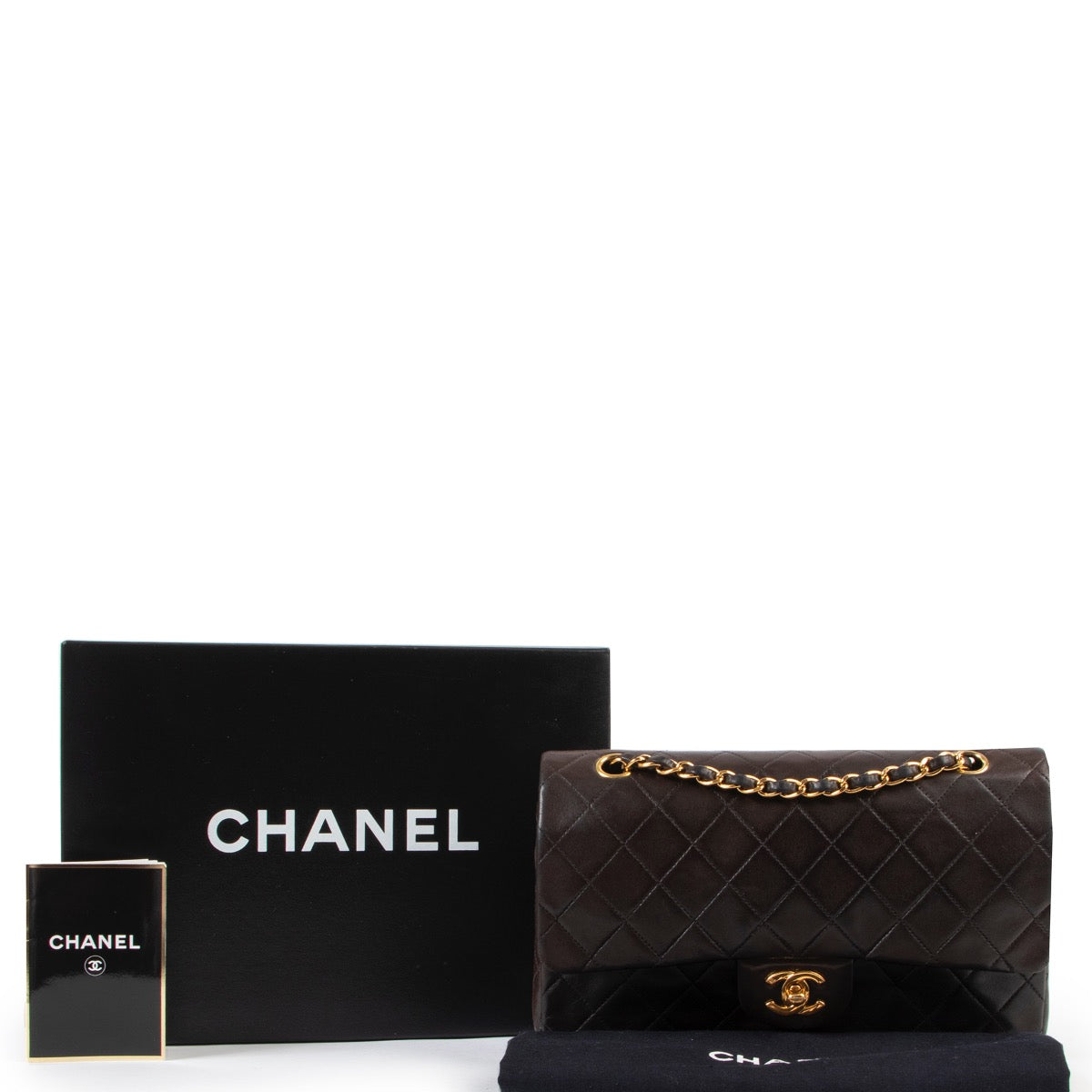 Chanel Vintage Brown Medium Classic Flap Bag