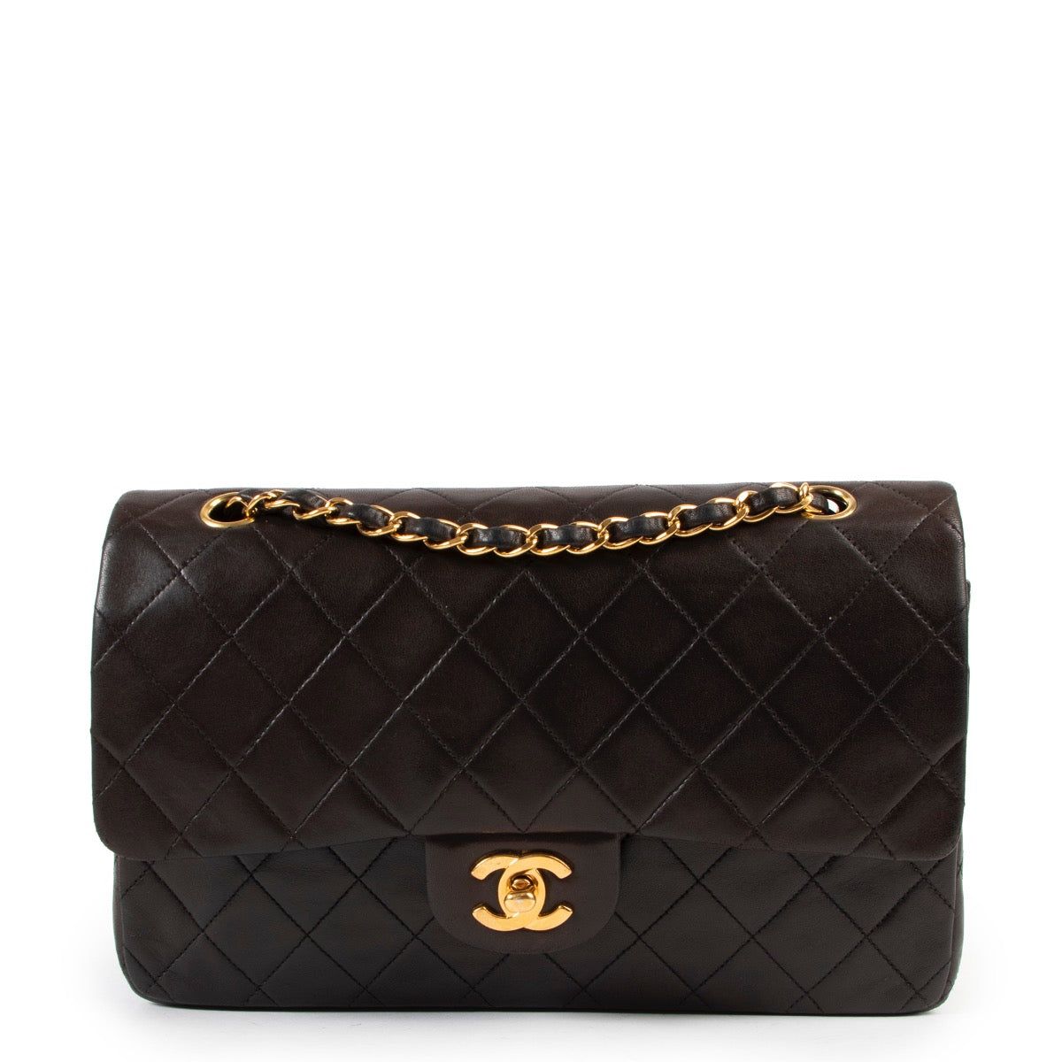 Chanel Vintage Brown Medium Classic Flap Bag