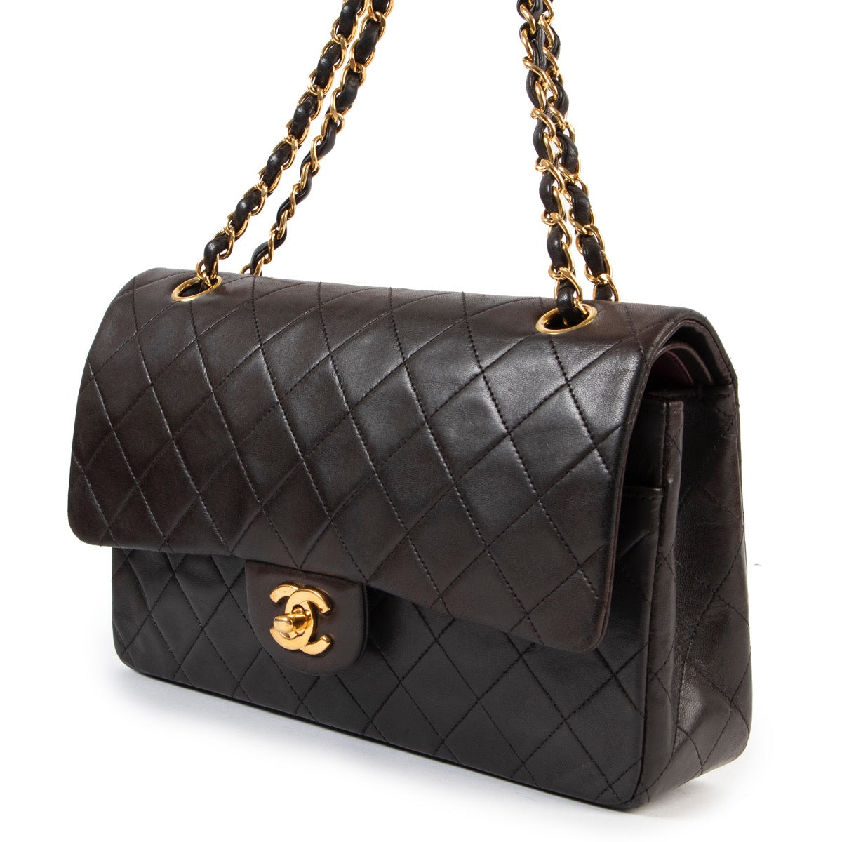 Chanel Vintage Brown Medium Classic Flap Bag