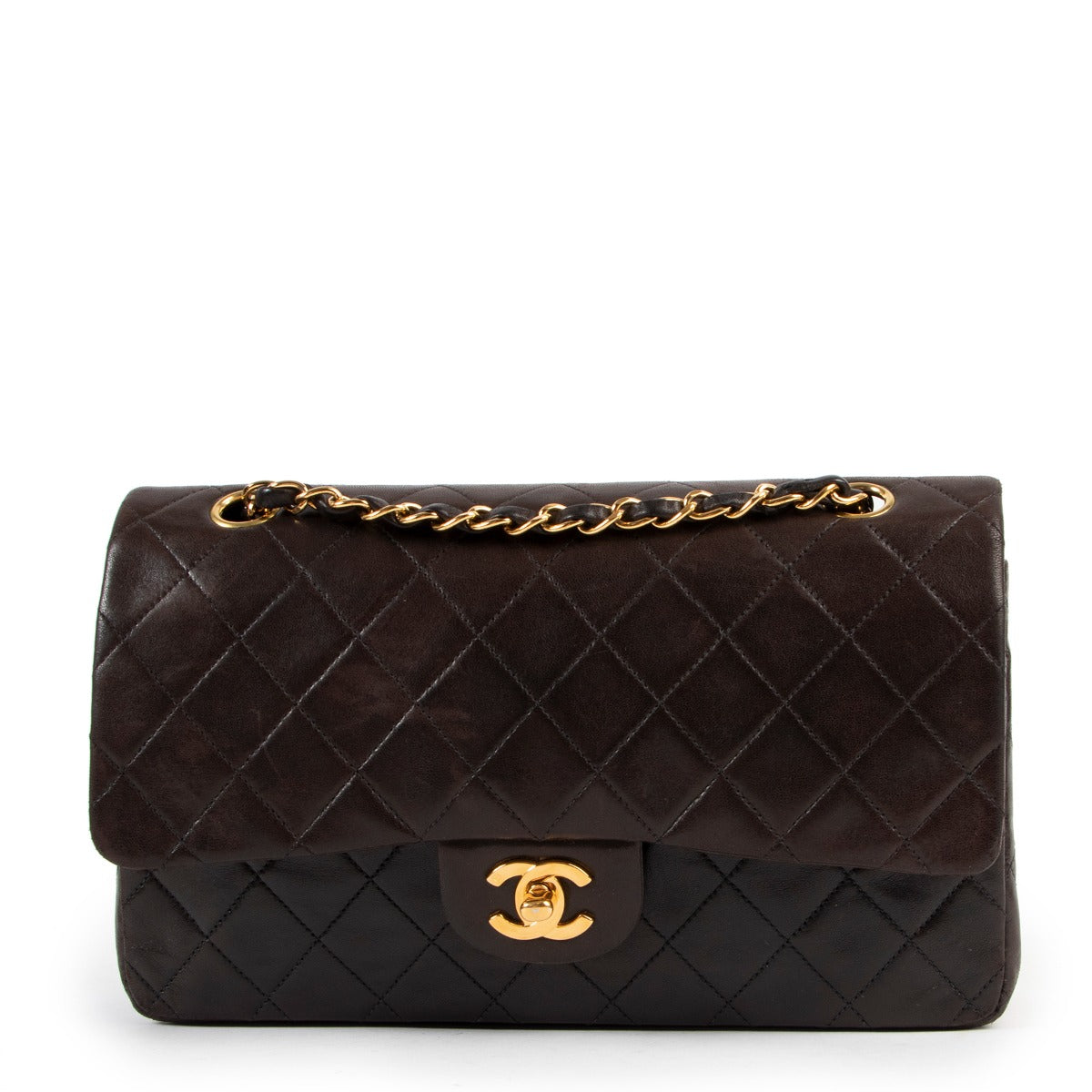 Chanel Vintage Brown Medium Classic Flap Bag