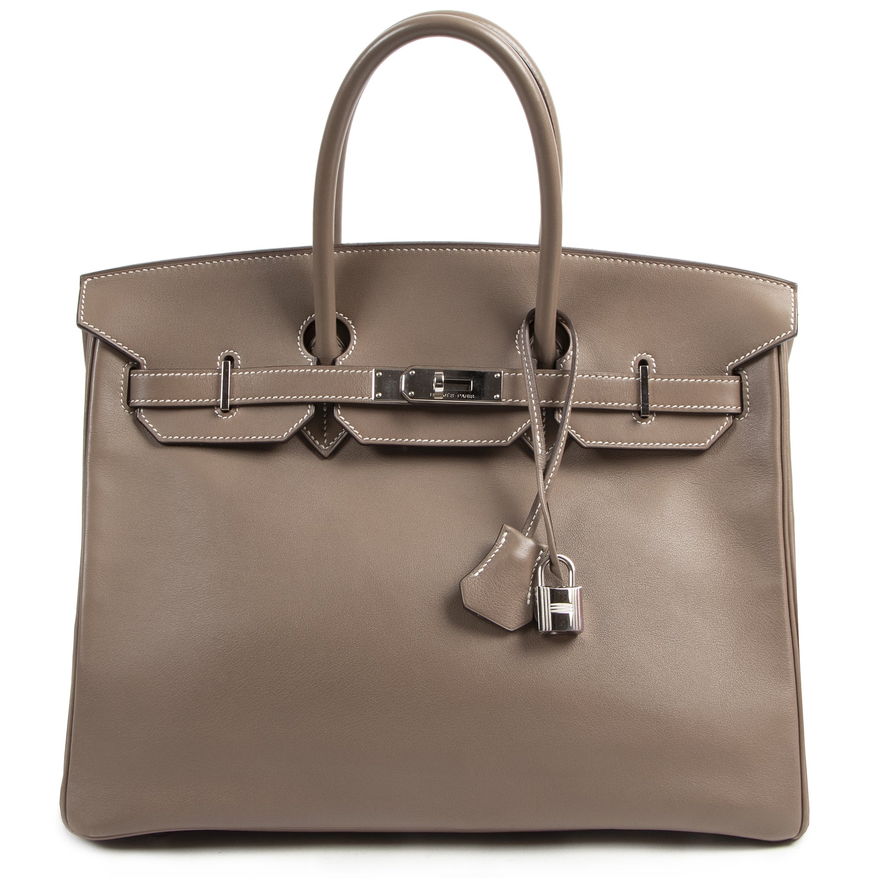 Hermès Birkin 35 Etoupe Swift PHW for the best price at Labellov secondhand