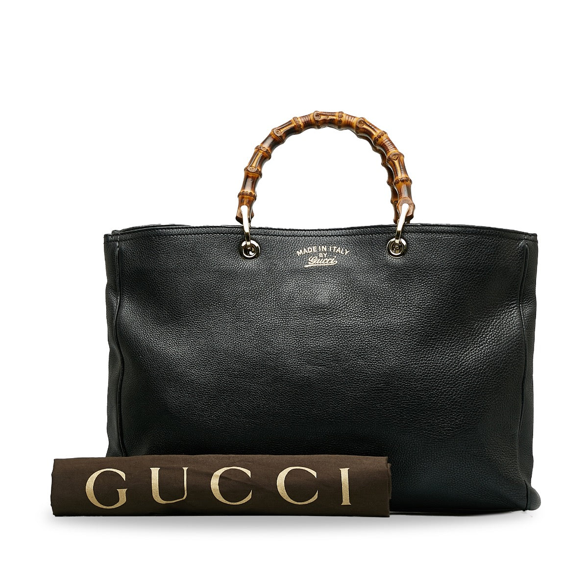 Shop safe online at Labellov in Antwerp, Brussels and Knokke this 100% authentic second hand Gucci Black Large Bamboo Top Handle Bag