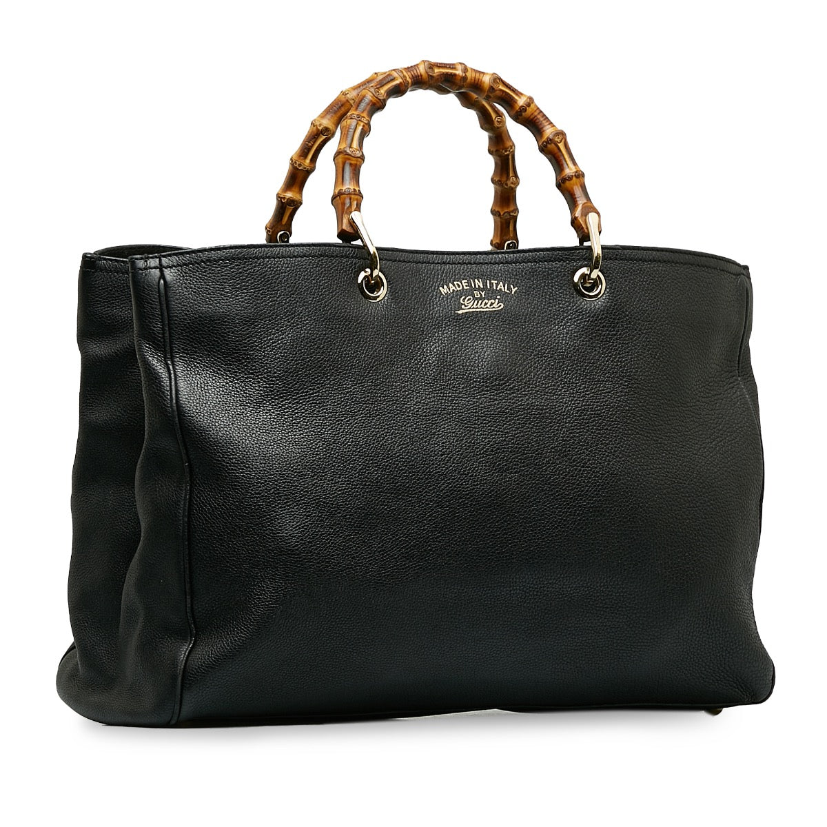 Shop safe online at Labellov in Antwerp, Brussels and Knokke this 100% authentic second hand Gucci Black Large Bamboo Top Handle Bag