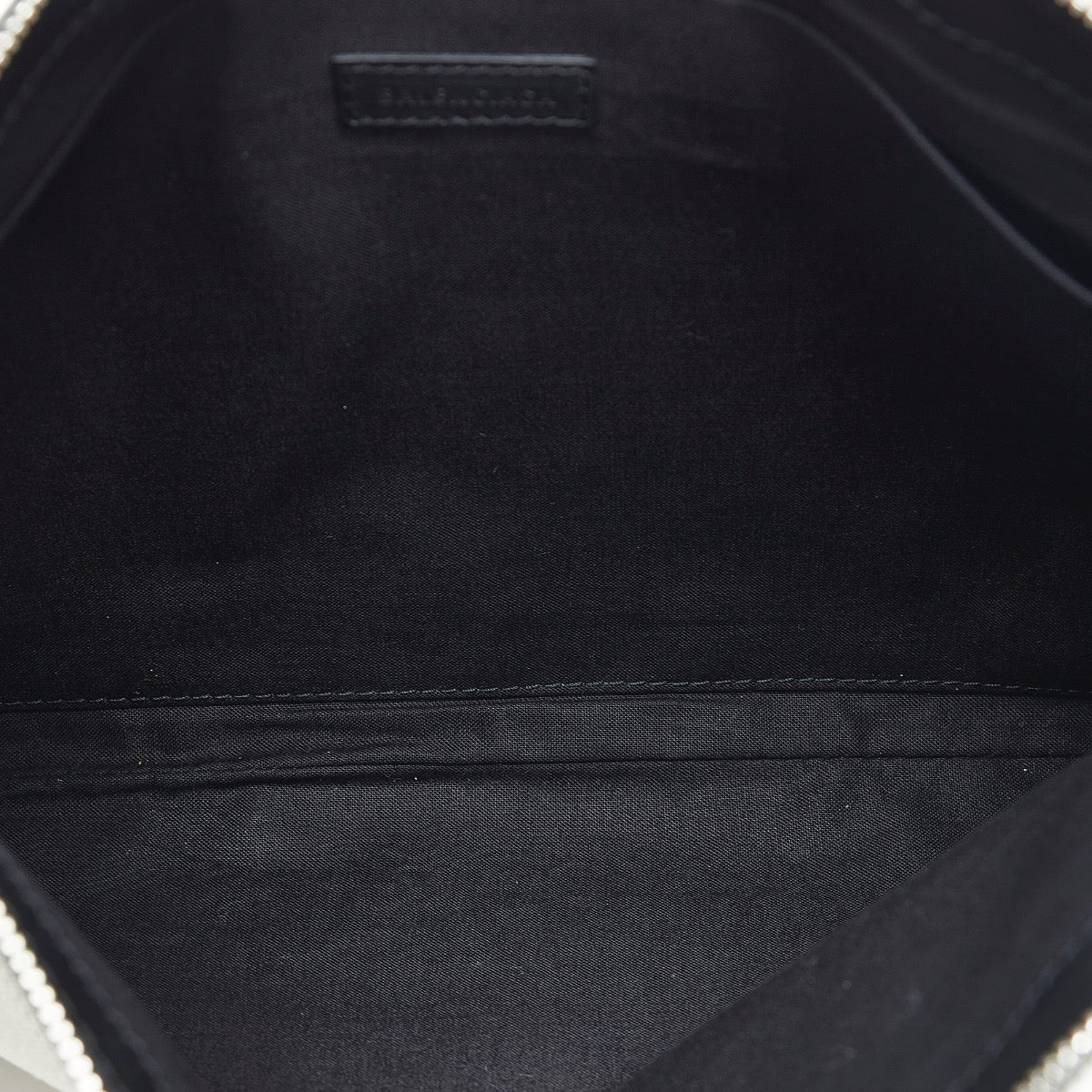 Balenciaga Beigekleurige Canvas Clutchtas met Logo