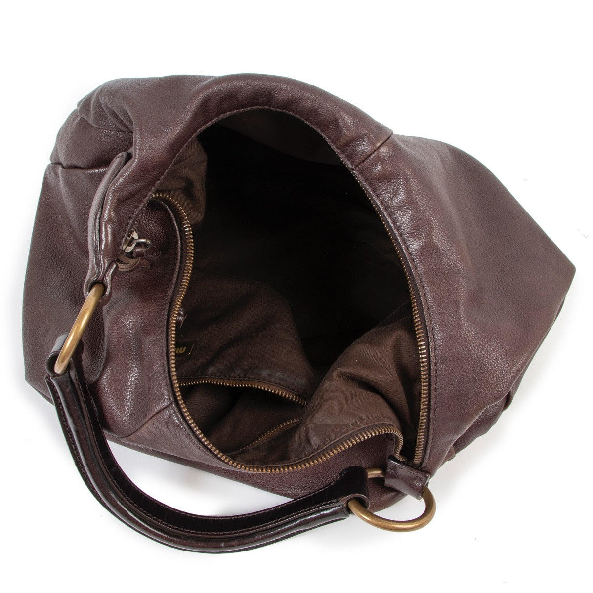 shop safe online Miu Miu Brown Hobo Shoulder bag