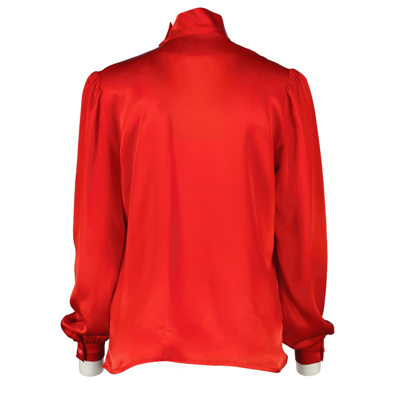 shop 100% authentic second hand Valentino Red Silk Blouse - Size IT 40 on Labellov.com