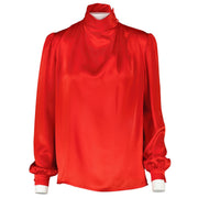 shop 100% authentic second hand Valentino Red Silk Blouse - Size IT 40 on Labellov.com