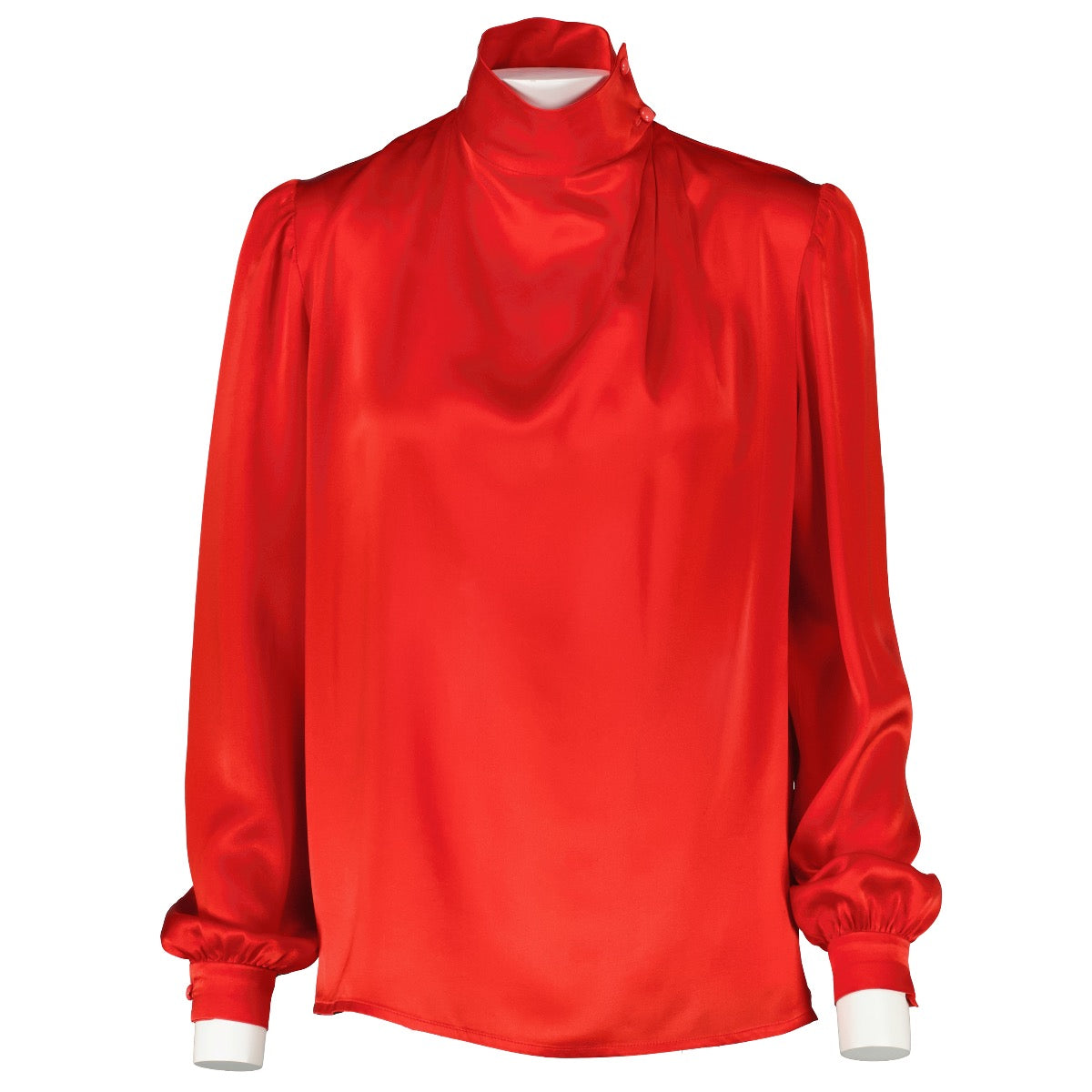 shop 100% authentic second hand Valentino Red Silk Blouse - Size IT 40 on Labellov.com