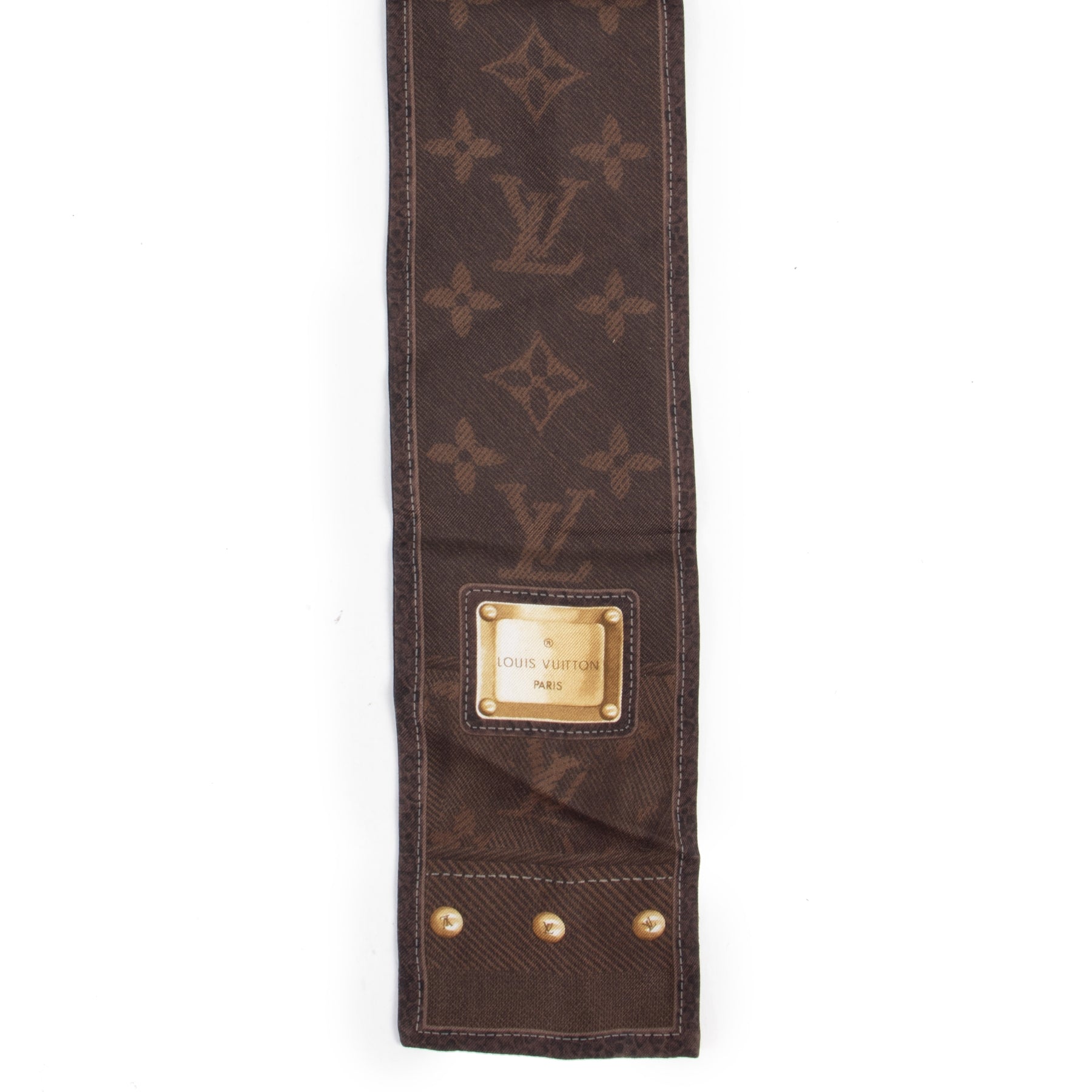 shop safe Louis Vuitton Brown Monogram Silk Bandeau
