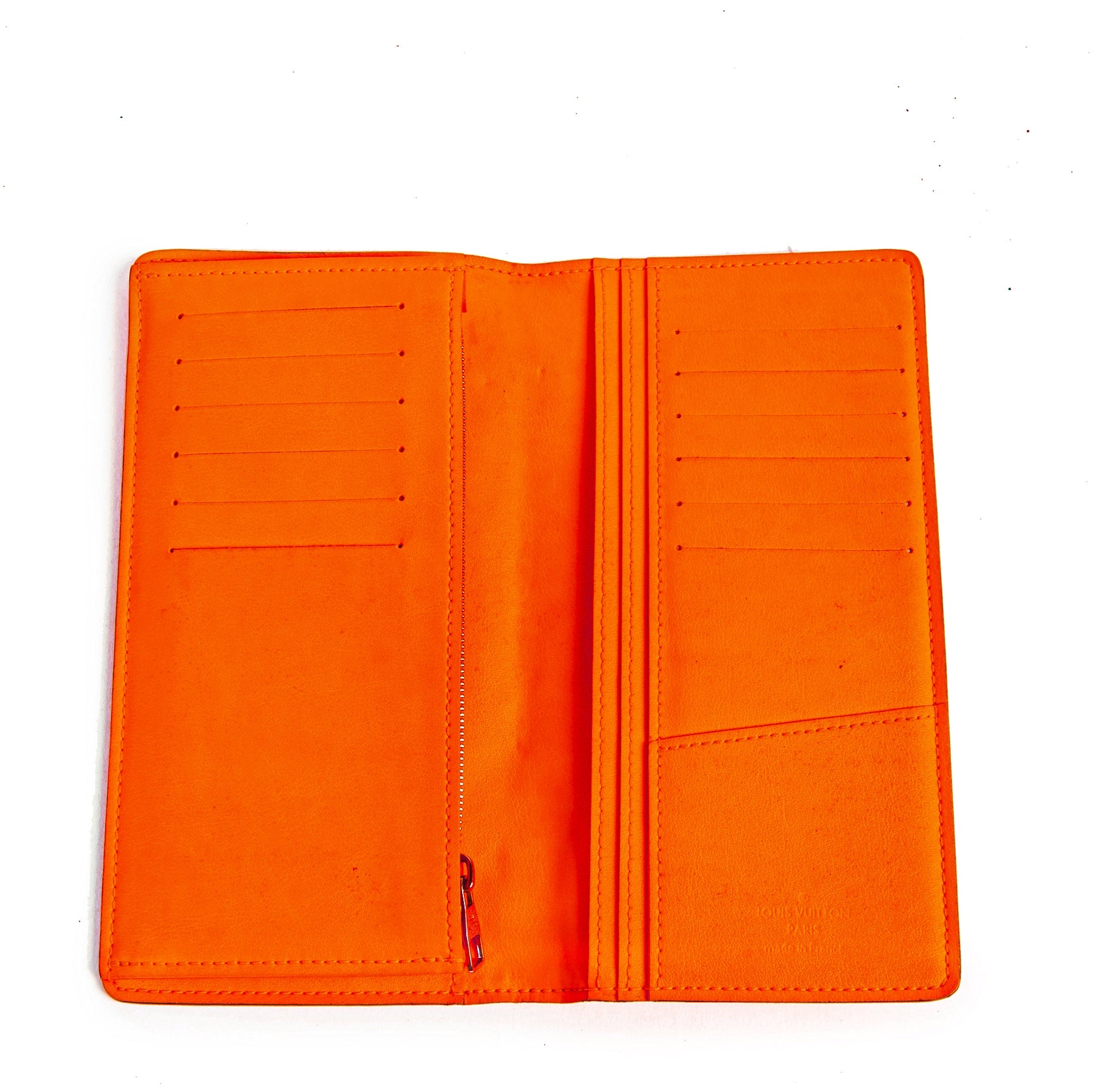 Authentic Secondhand Louis Vuitton Magma Orange Brazza Damier Infini Leather Wallet