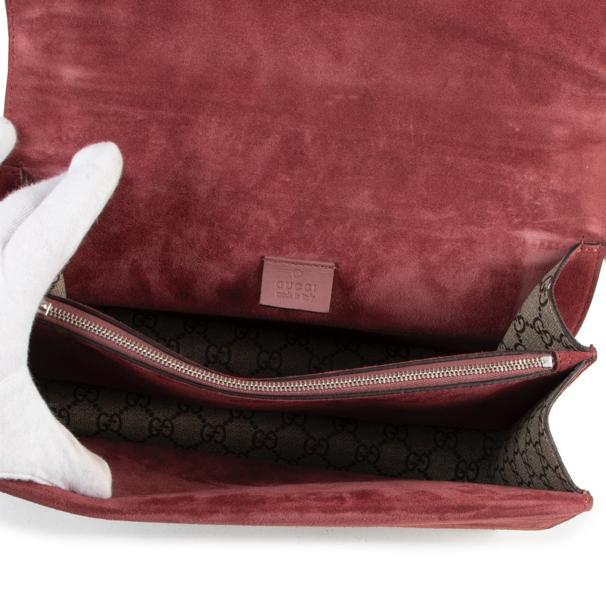 Veilig online kopen van authentieke Gucci monogram Dionysus handtas bij Labellov.com