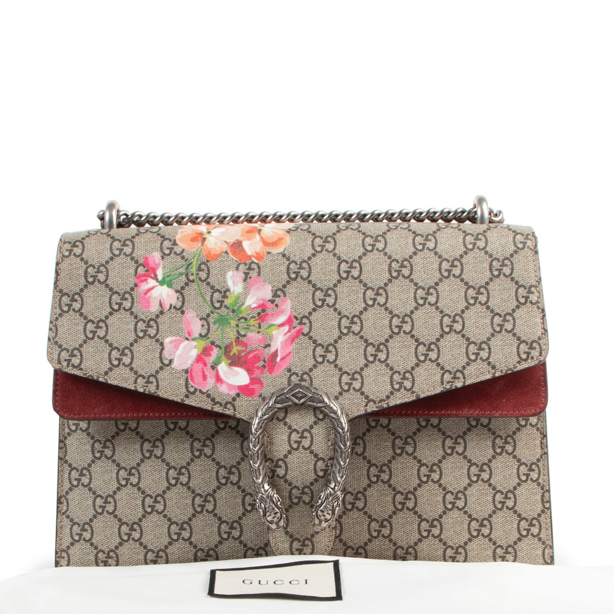 Veilig online kopen van authentieke Gucci monogram Dionysus handtas bij Labellov.com