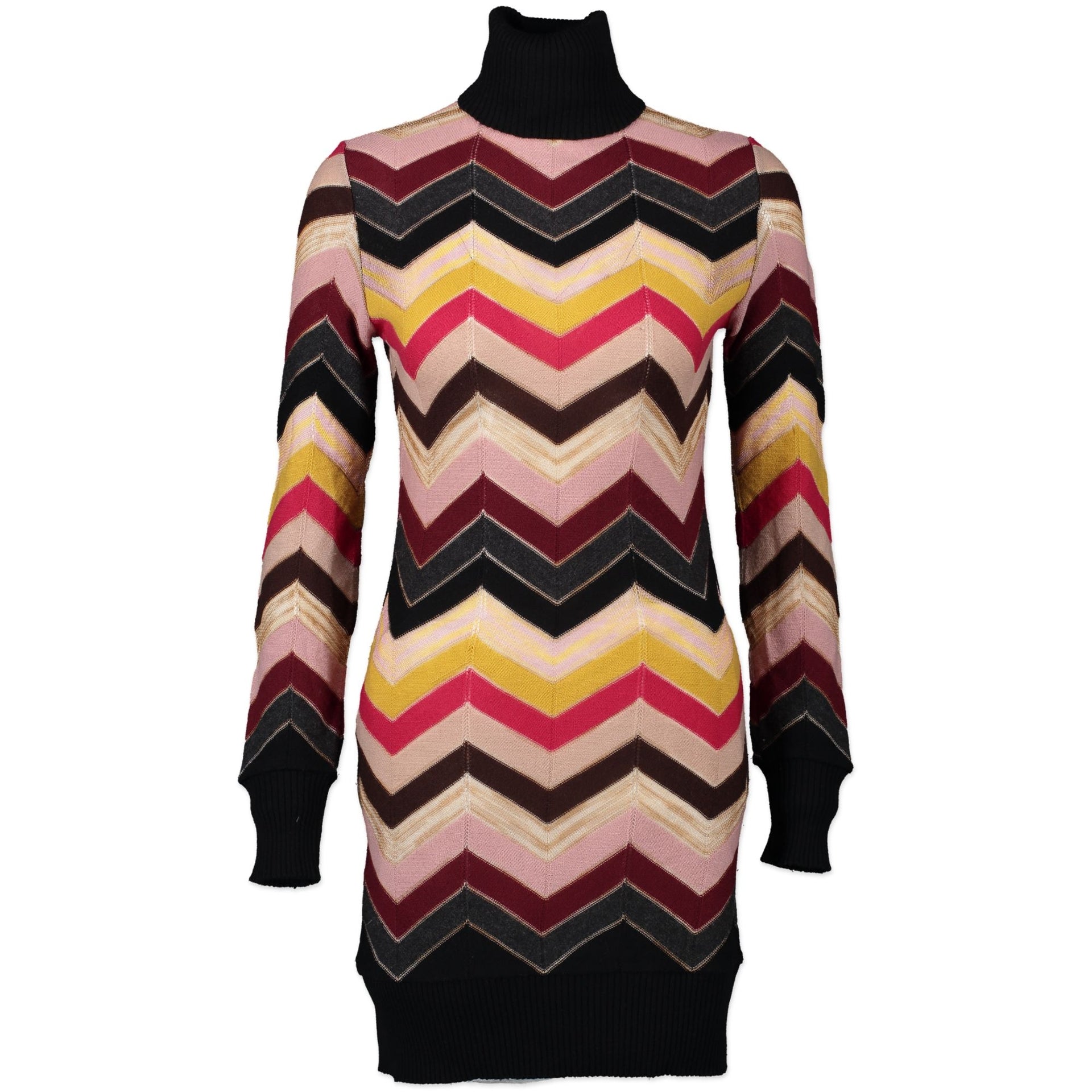 Missoni Multicolor Long Turtleneck Sweater - SIZE IT40. Koop online tweedehands Missoni kleding bij LabelLOV webshop.