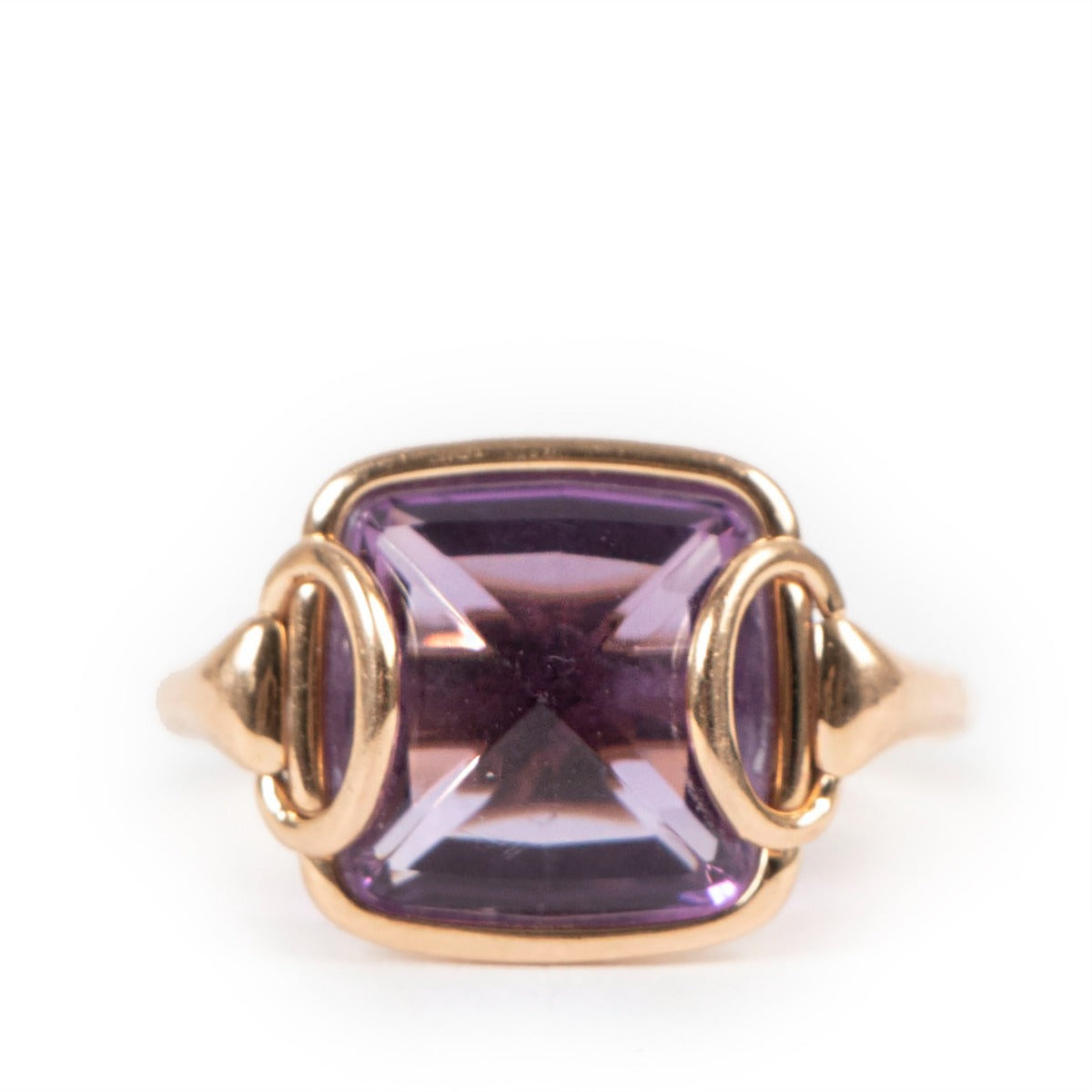 Authentic second hand Hermès Nausicaa Amethyst Rose Gold Ring at Labellov