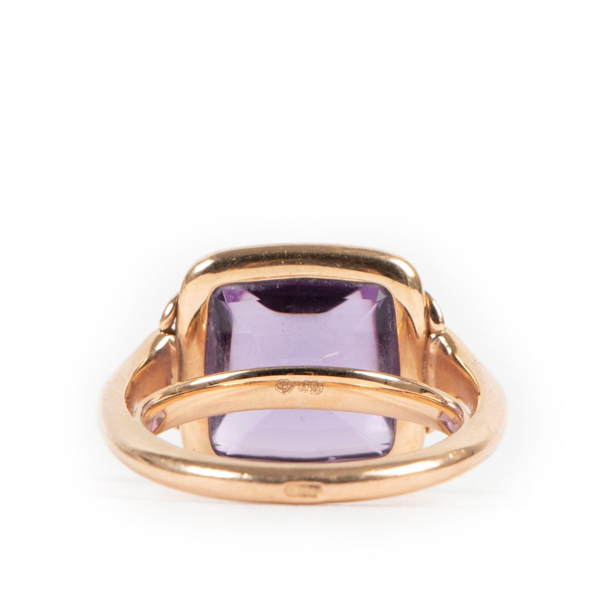 Authentic second hand Hermès Nausicaa Amethyst Rose Gold Ring at Labellov