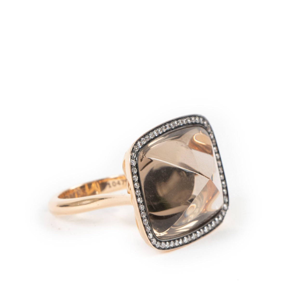 Second hand exclusive Hermès Borealis Diamond 18K Rose Gold Smoky Quartz Large Cocktail Ring at labellov.com
