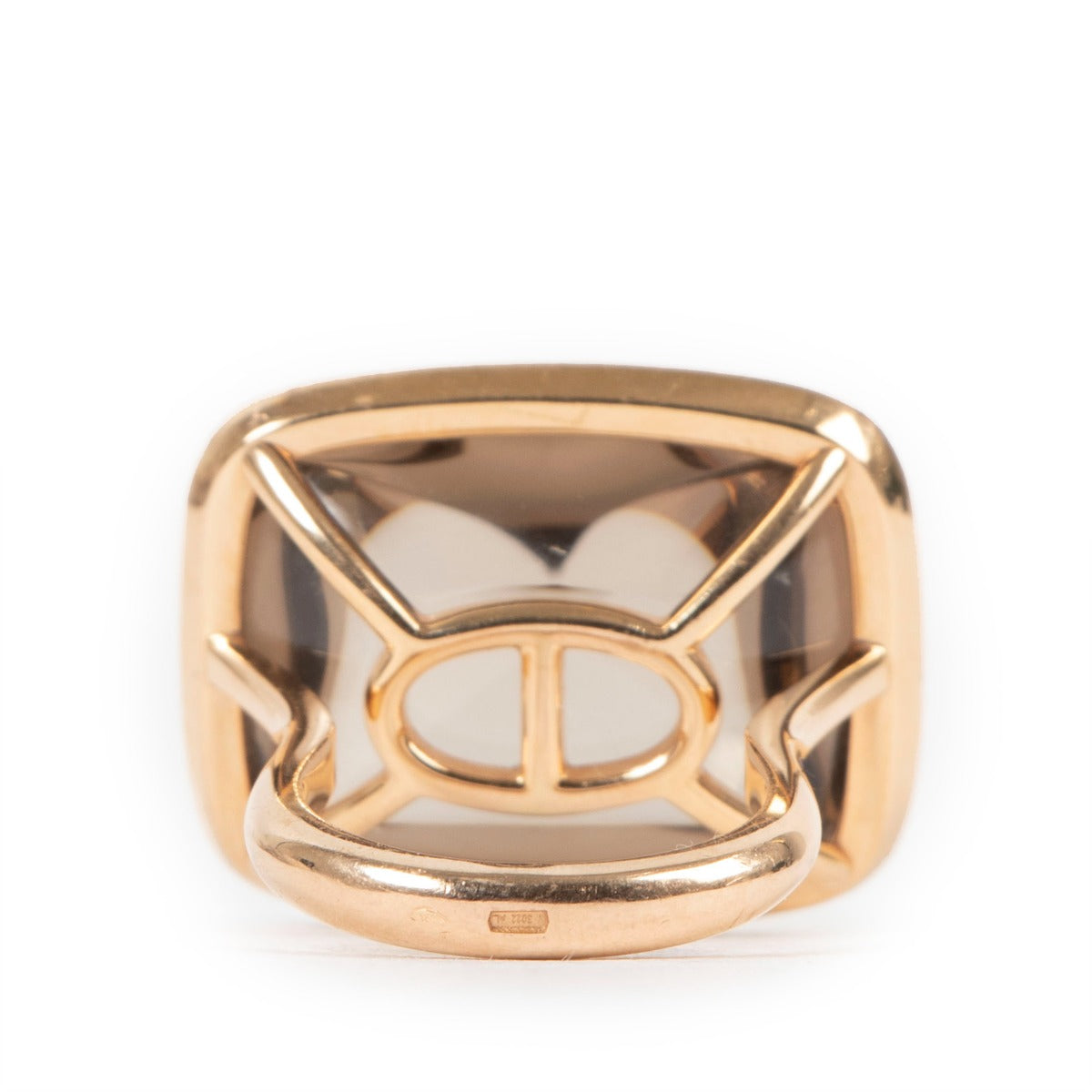 Hermès Borealis Diamond 18K Rose Gold Smoky Quartz Large Cocktail Ring