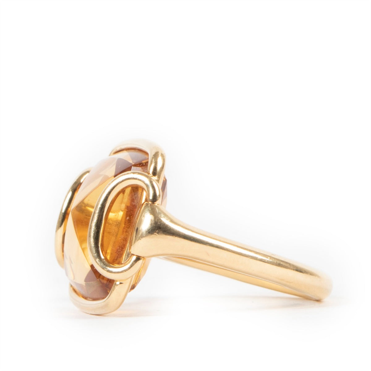 Second hand vintage Hermès Nausicaa Citrine Gold Ring at Labellov.com