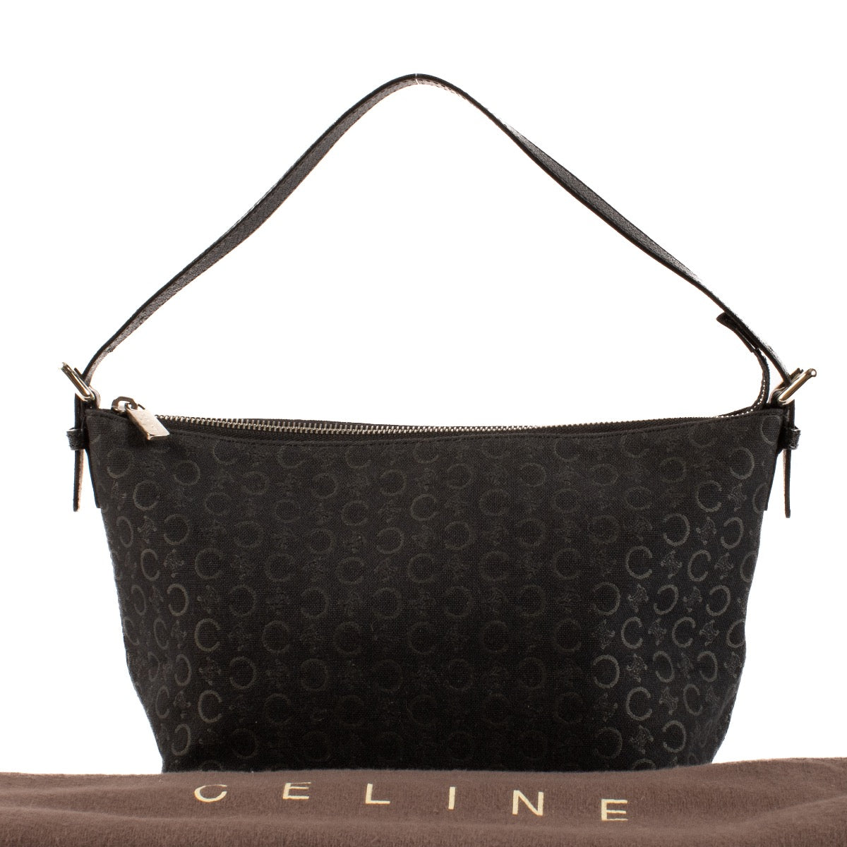 shop 100% authentic second hand Celine Black Triomphe Canvas Baguette Bag on Labellov.com